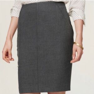 LOFT Charcoal Petite Pencil Skirt